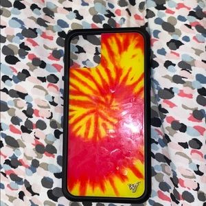 Wildflower swirl tie-dye phone case